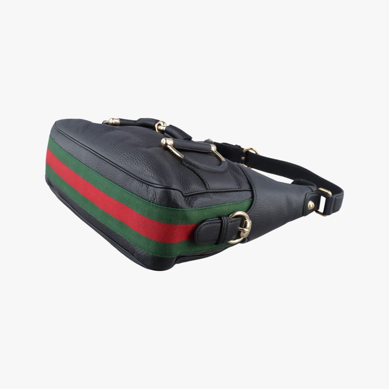 Gucci Heritage Horsebit Hobo Black Leather — view 4
