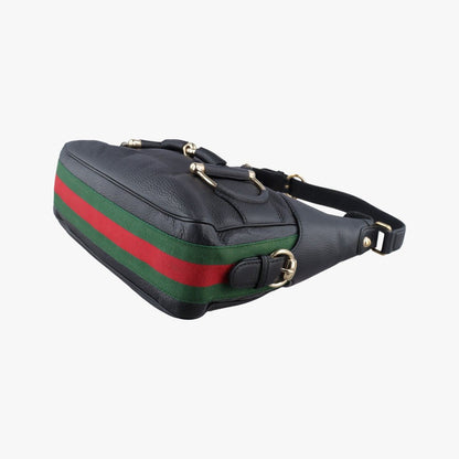Gucci Heritage Horsebit Hobo Black Leather — view 4