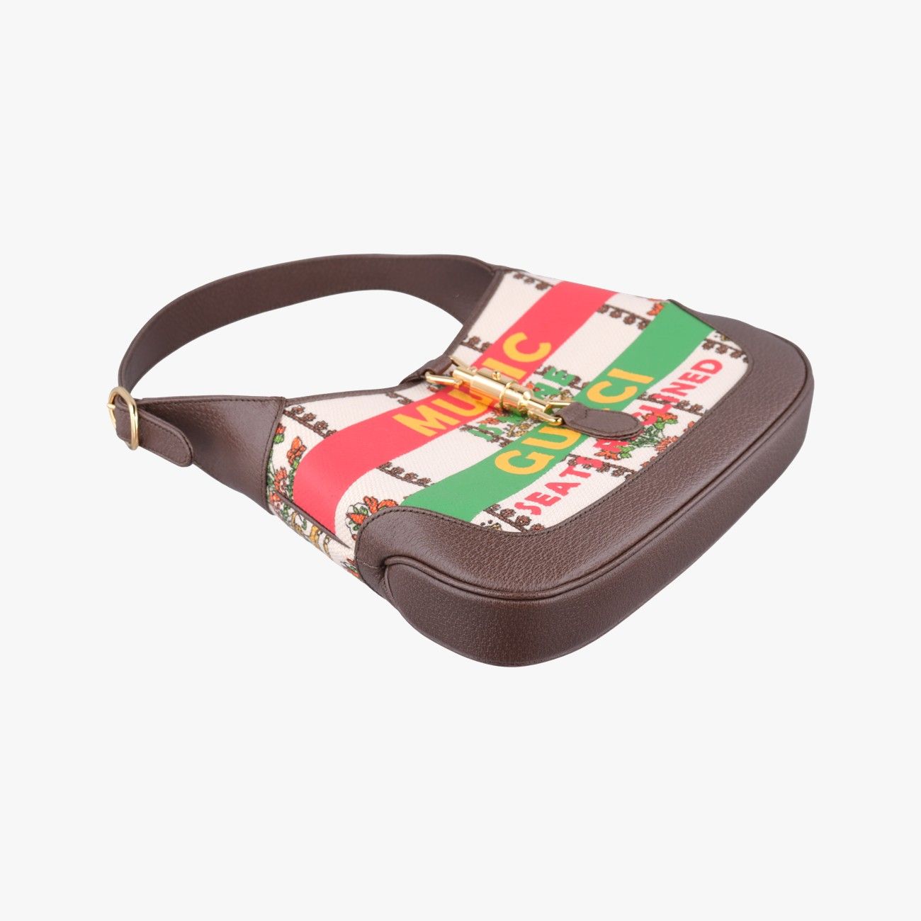 Gucci Jackie Music Is Mine Multicolor Canvas Leather Messenger Bag — view 5