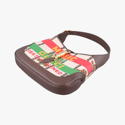 Gucci Jackie Music Is Mine Multicolor Canvas Leather Messenger Bag — view 4