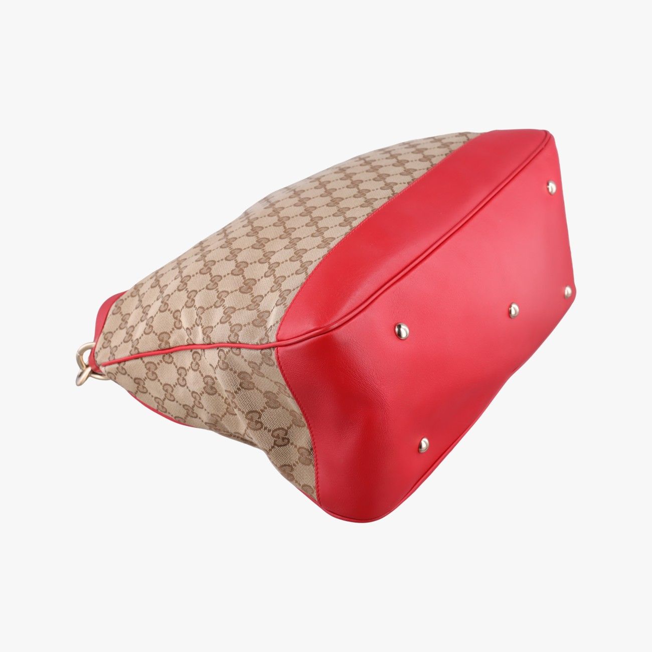 Gucci Valentine Micro GG Guccissima Khaki Red Canvas Leather Messenger Bag — view 7