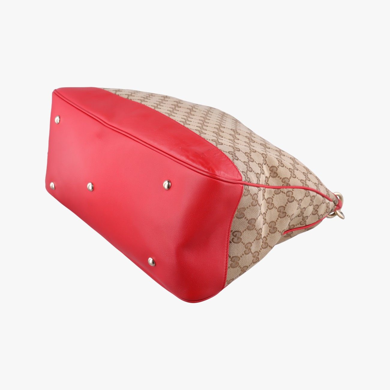 Gucci Valentine Micro GG Guccissima Khaki Red Canvas Leather Messenger Bag — view 4
