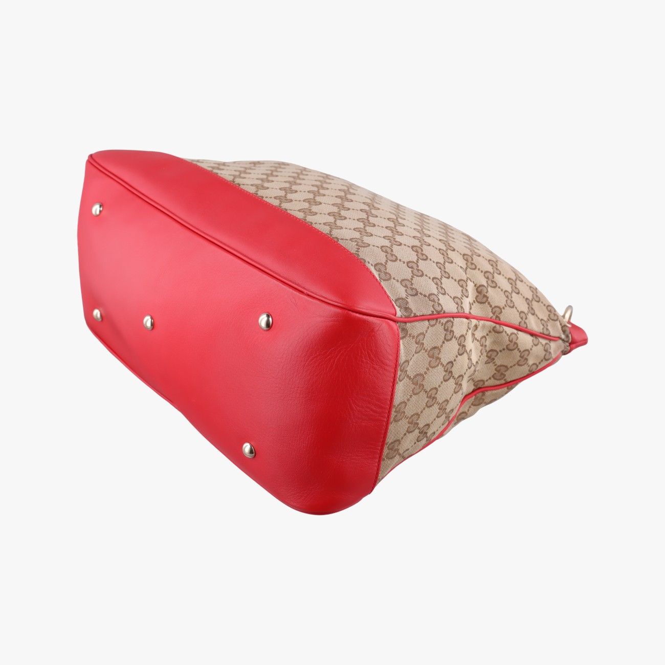 Gucci Valentine Micro GG Guccissima Khaki Red Canvas Leather Messenger Bag — view 6