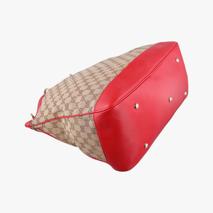 Gucci Valentine Micro GG Guccissima Khaki Red Canvas Leather Messenger Bag — view 5