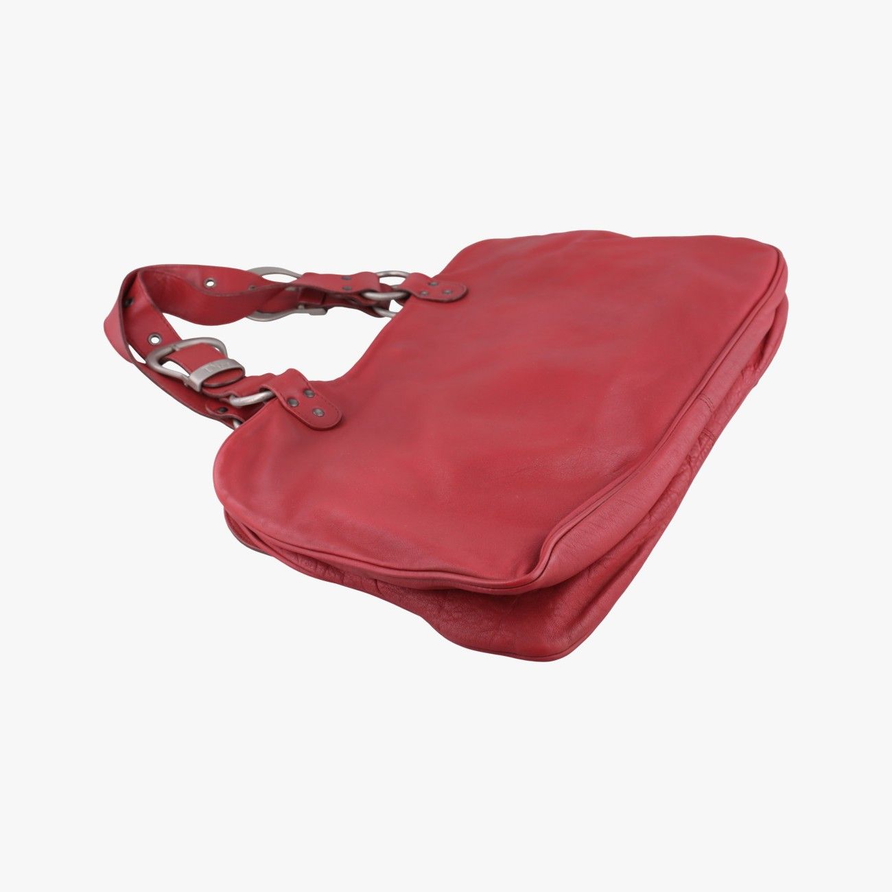 Dior Gaucho Red Leather Handbag — view 7