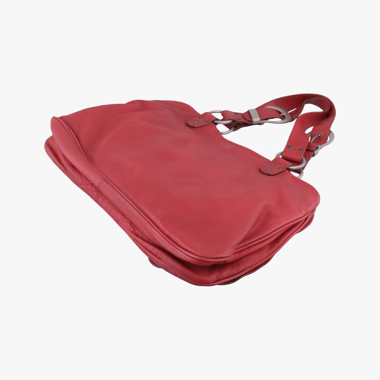 Dior Gaucho Red Leather Handbag — view 6