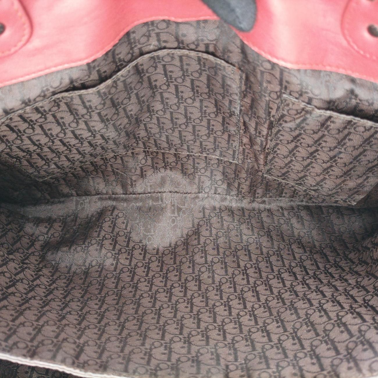 Dior Gaucho Red Leather Handbag — view 9