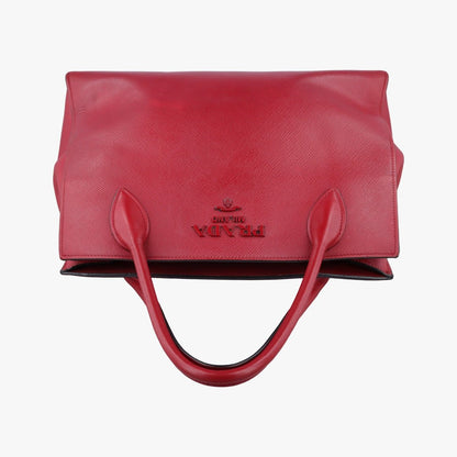 Prada Cuir Monochrome Red Saffiano Leather 59 Messenger Bag — view 8