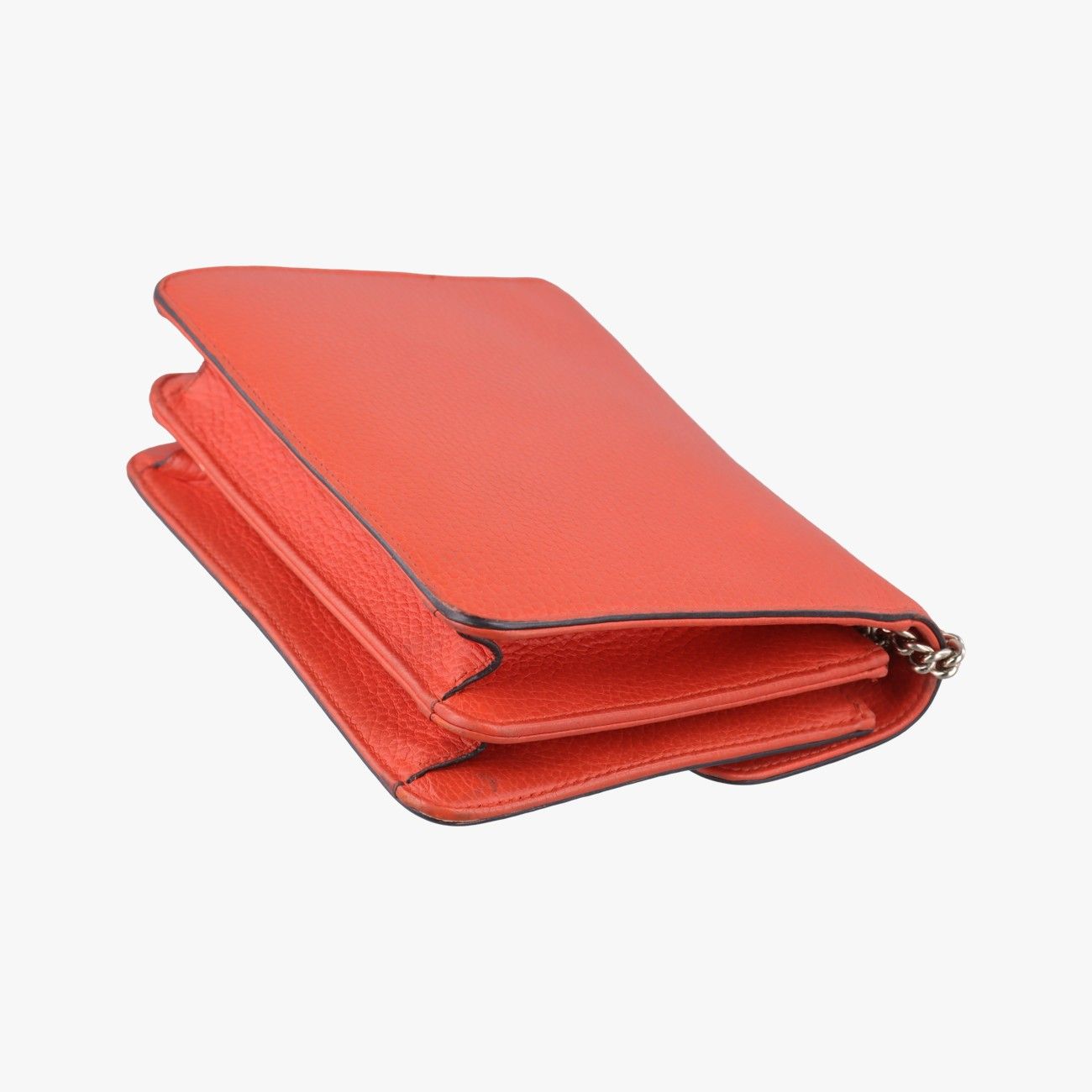 Gucci Interlocking Orange Leather Messenger Bag — view 6