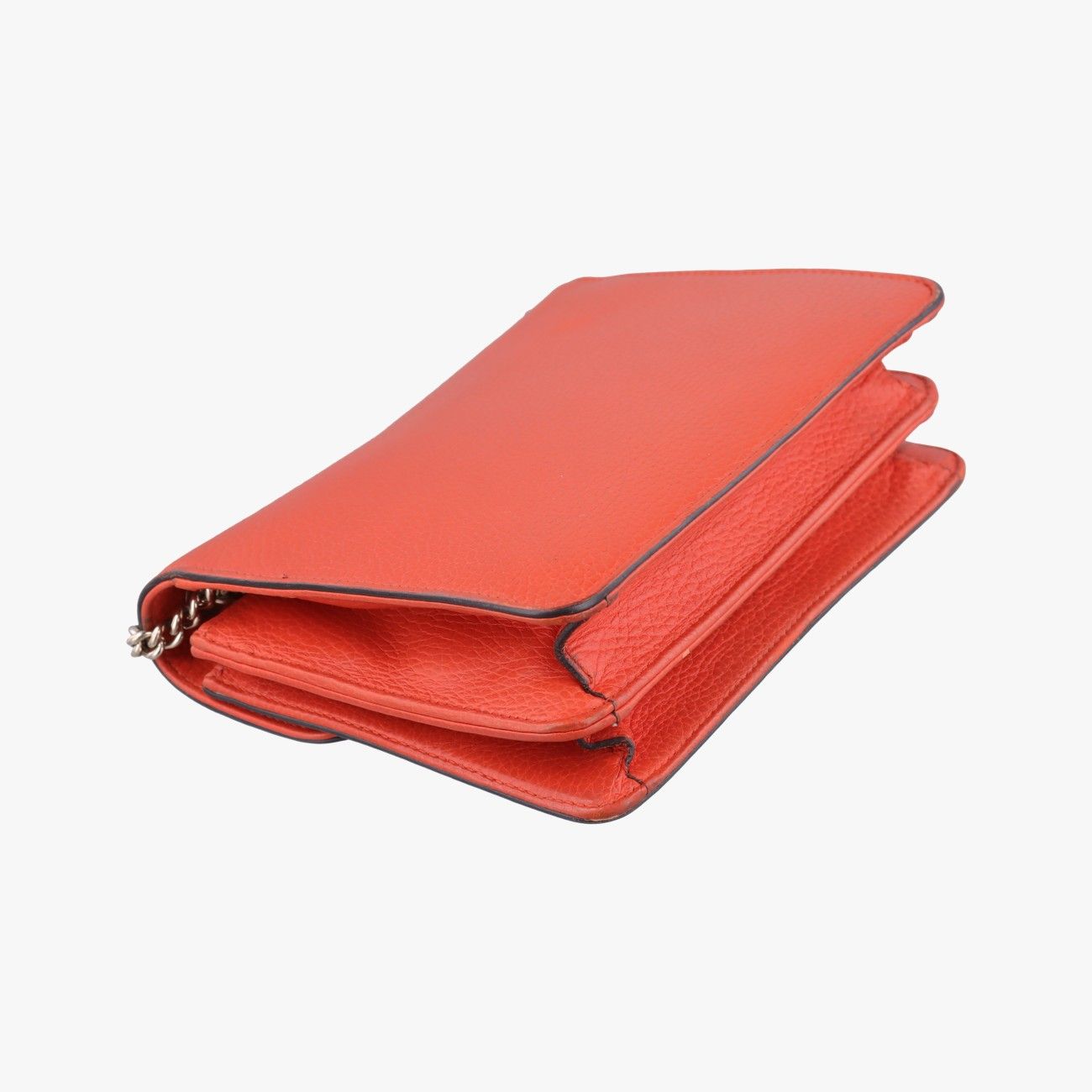 Gucci Interlocking Orange Leather Messenger Bag — view 7