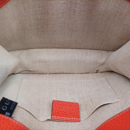 Gucci Interlocking Orange Leather Messenger Bag — view 9