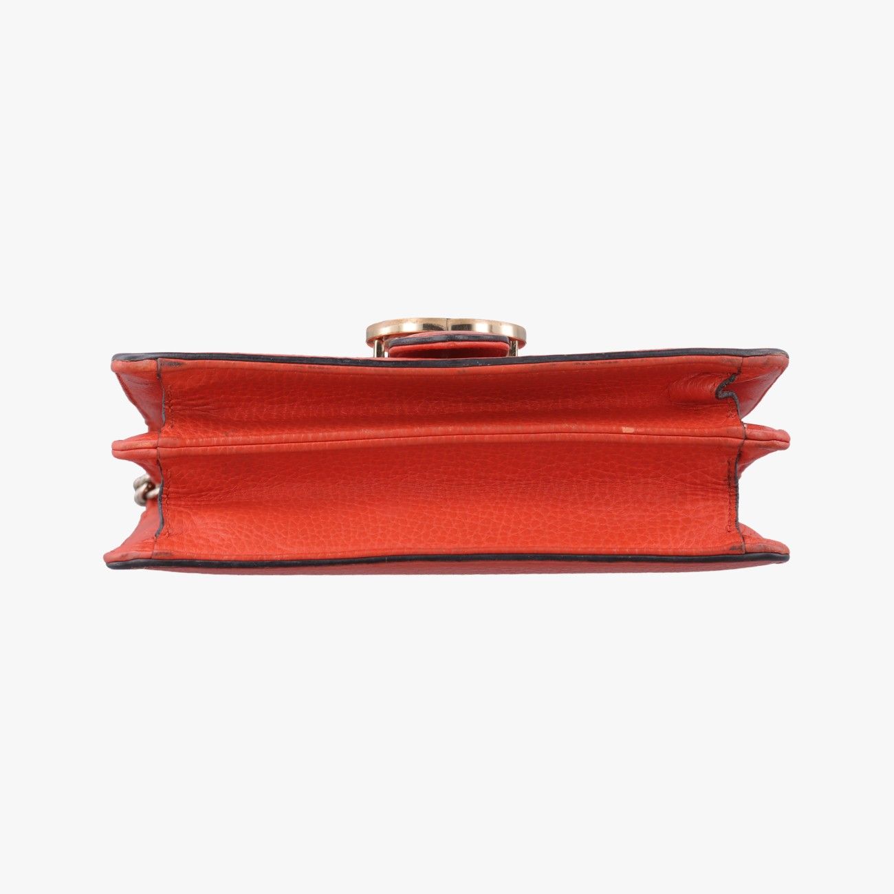 Gucci Interlocking Orange Leather Messenger Bag — view 3