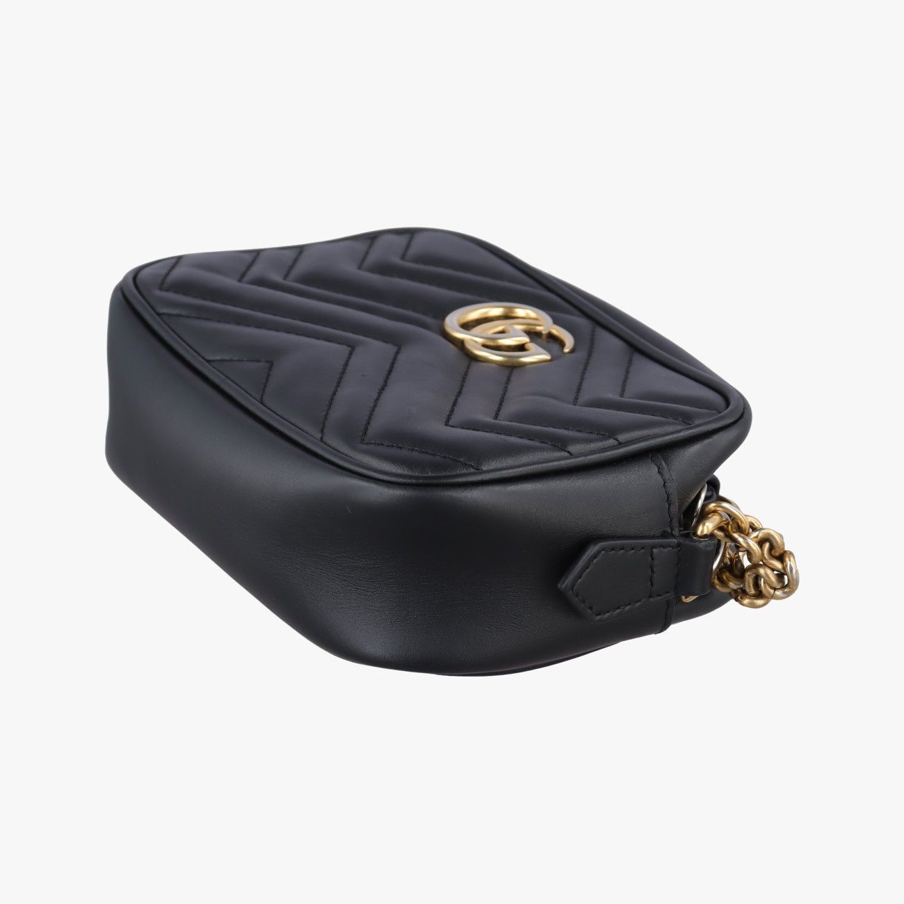Gucci GG Marmont Black Leather Messenger Bag — view 4