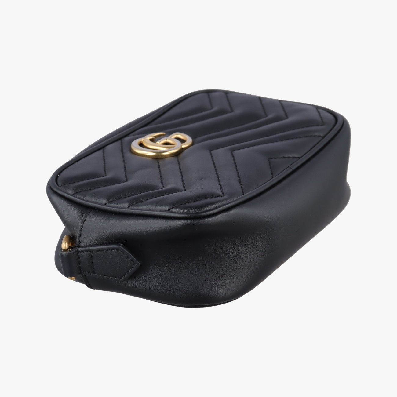 Gucci GG Marmont Black Leather Messenger Bag — view 5