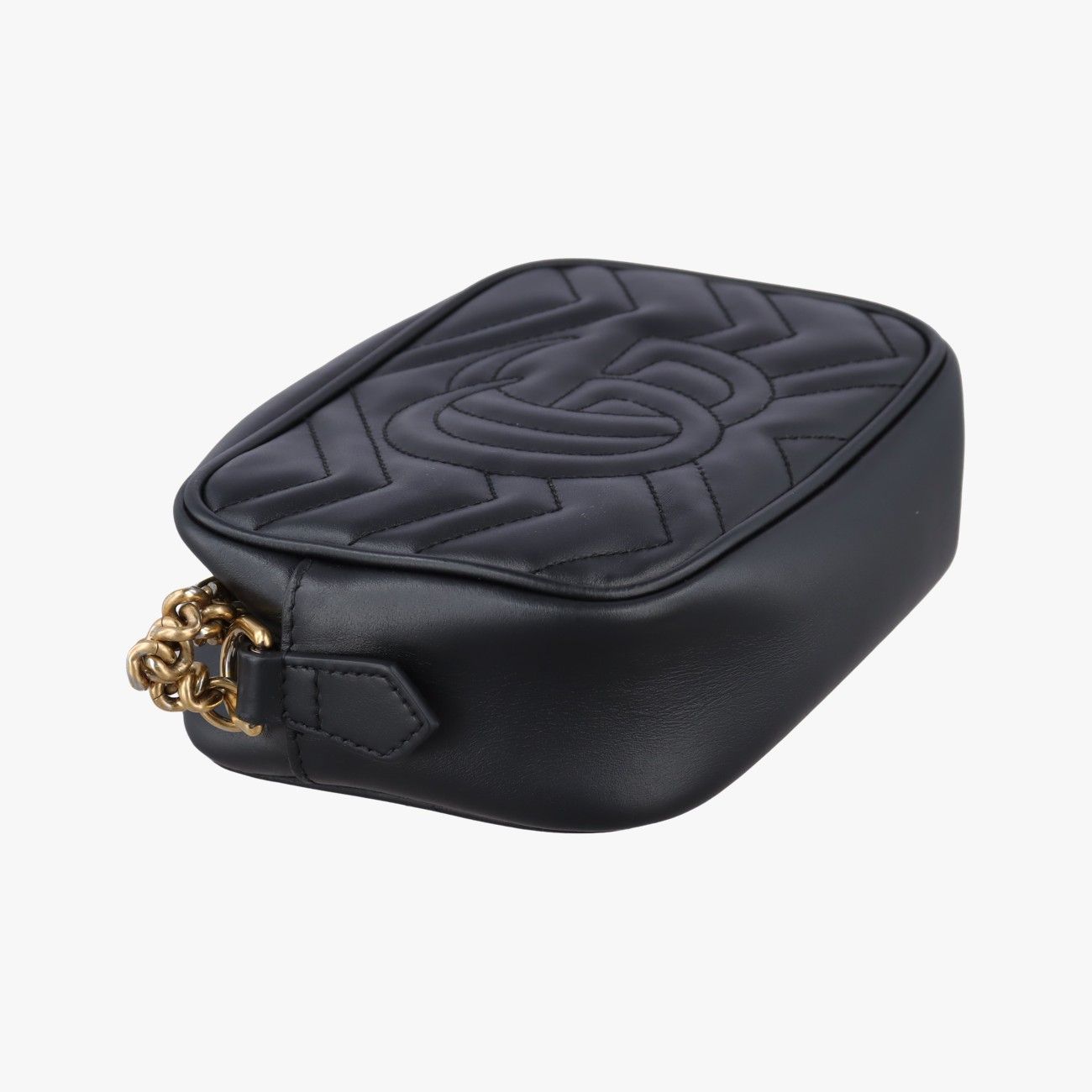 Gucci GG Marmont Black Leather Messenger Bag — view 7