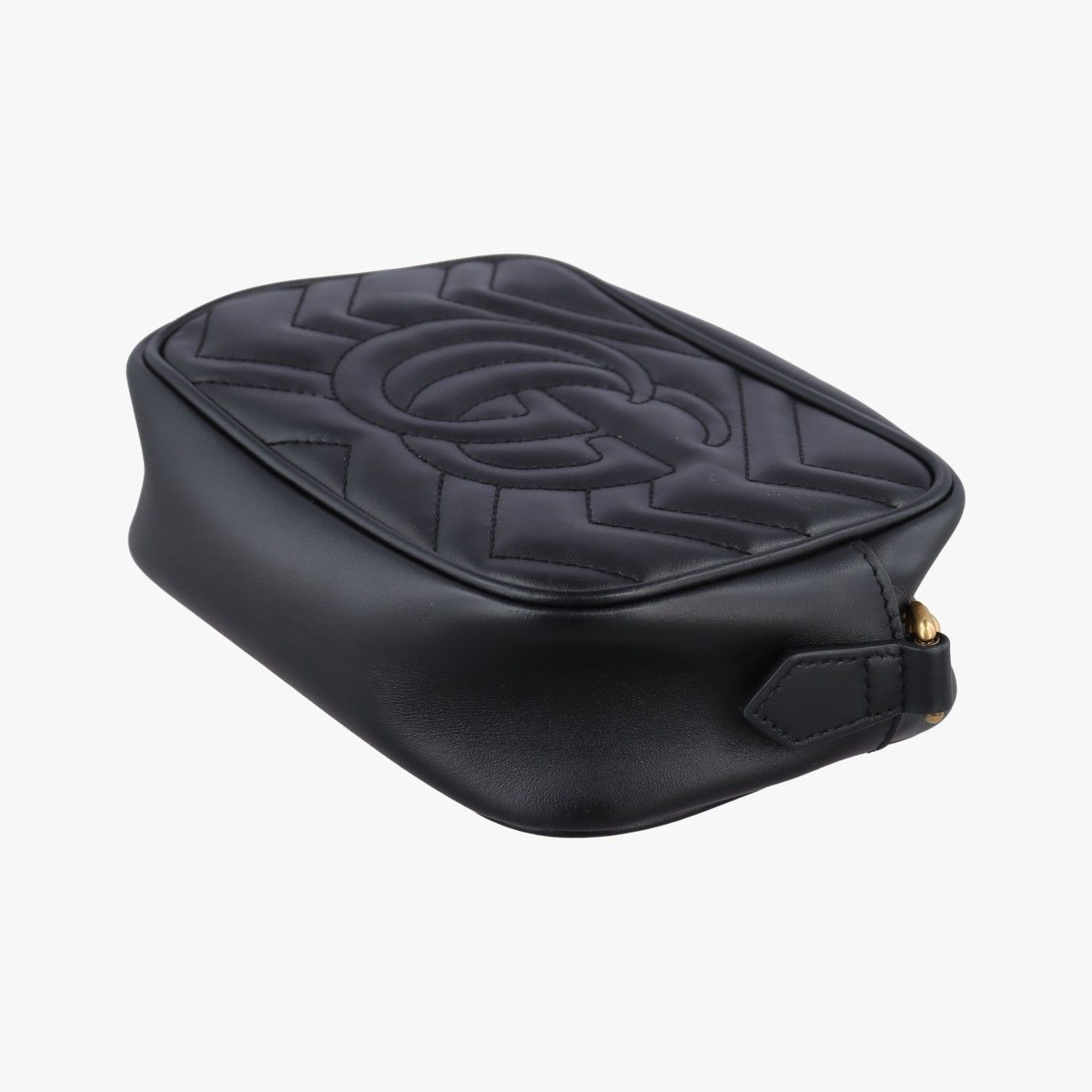 Gucci GG Marmont Black Leather Messenger Bag — view 6