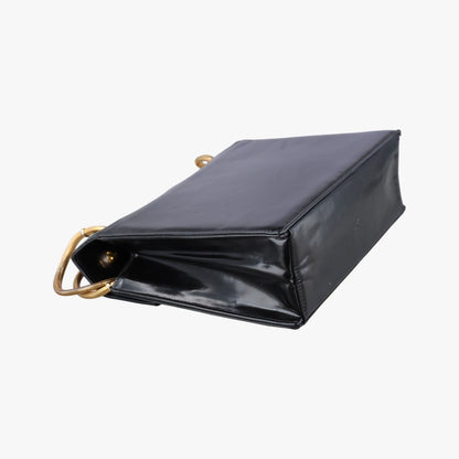 Chanel CC Snake Chain Flap Black Enamel — view 7