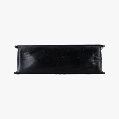 Chanel CC Snake Chain Flap Black Enamel — view 3