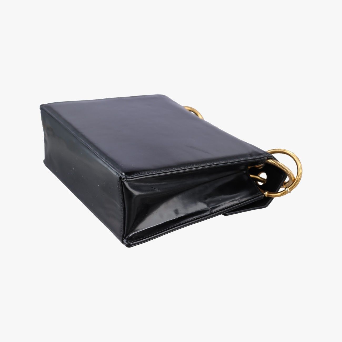 Chanel CC Snake Chain Flap Black Enamel — view 6
