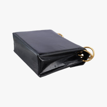Chanel CC Snake Chain Flap Black Enamel — view 6