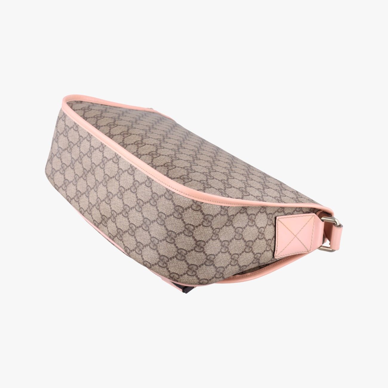 Gucci GG Plus Messenger Beige Pink Canvas Leather Tote — view 6