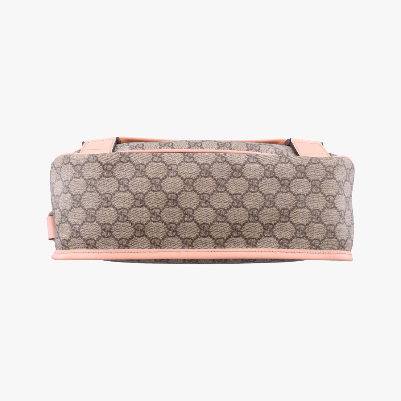 Gucci GG Plus Messenger Beige Pink Canvas Leather Tote — view 3