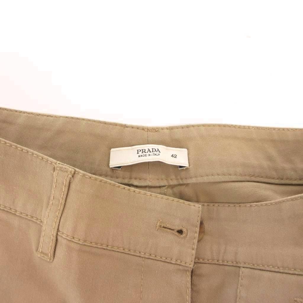 Prada Chinos Pants Straight Cotton 42 Brown — view 5