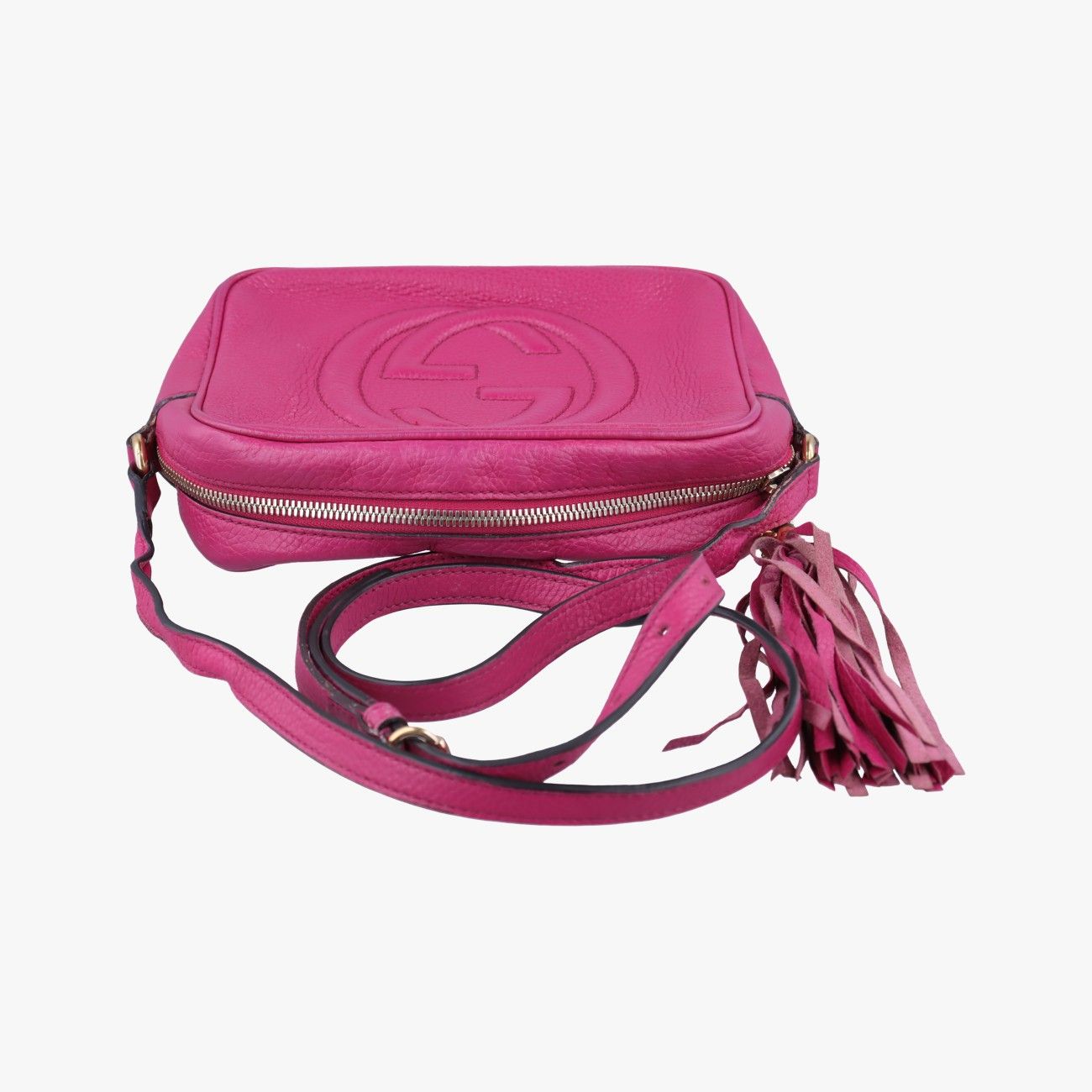 Gucci Soho Rose Red Leather Messenger Bag — view 8