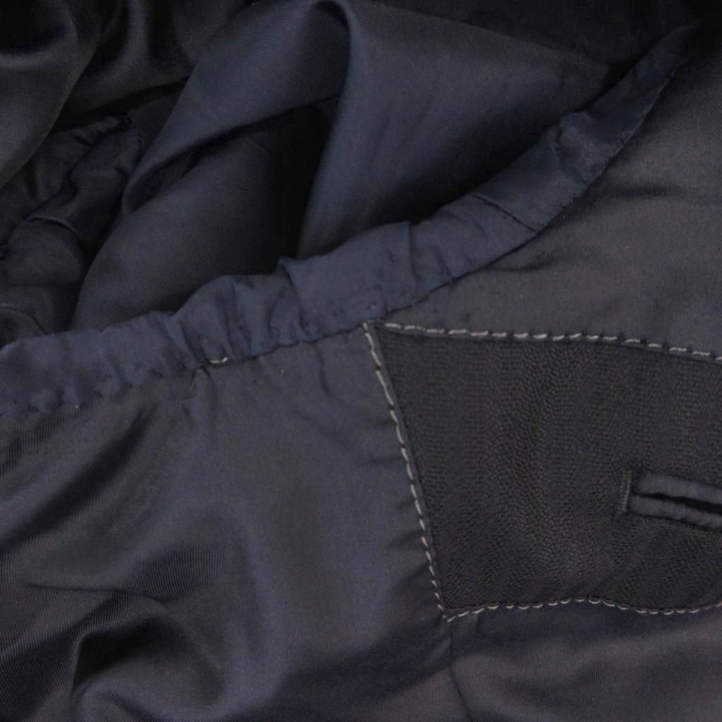 Saint Laurent Yves Set Suit Single Jacket Pants Striped Wool 98 Navy — view 8