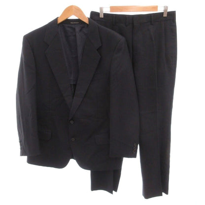 Saint Laurent Yves Set Suit Single Jacket Pants Striped Wool 98 Navy