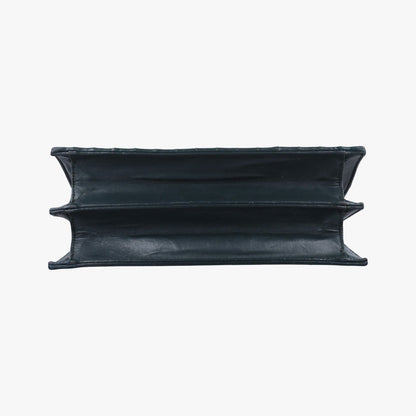 Saint Laurent Yves Victoire Green Leather Messenger Bag — view 3