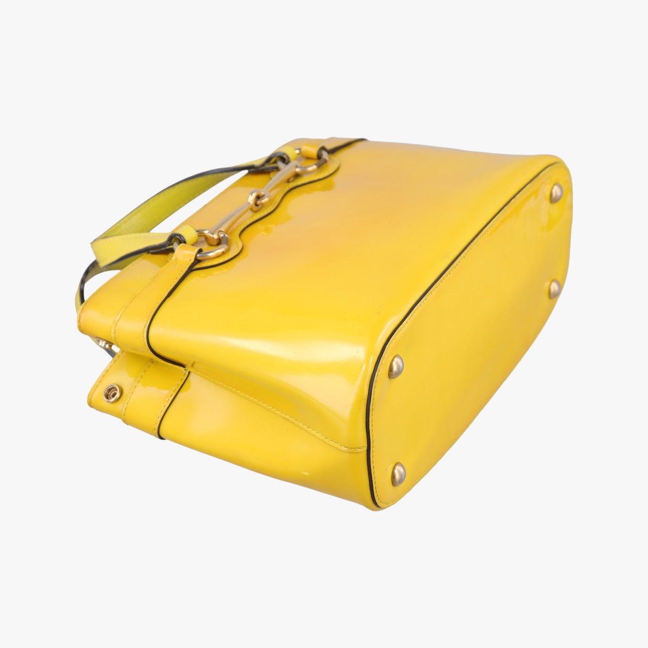 Gucci Bright Bit Yellow Patent Handbag — view 5