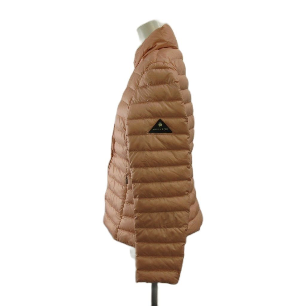 Max Mara Weekend Line Tagged Down Jacket 40 Pink Stand Collar Long Sleeve PP — view 3