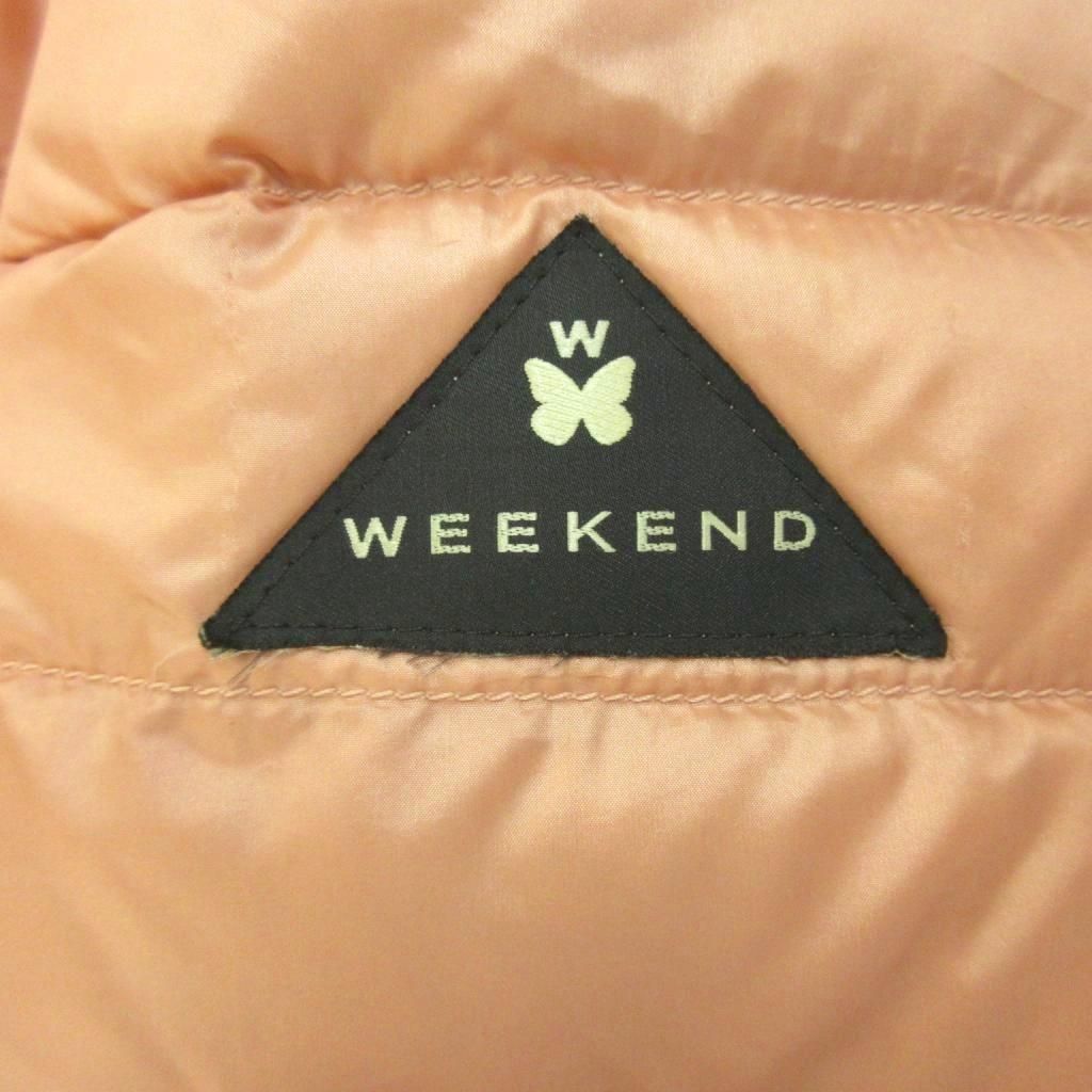 Max Mara Weekend Line Tagged Down Jacket 40 Pink Stand Collar Long Sleeve PP — view 5