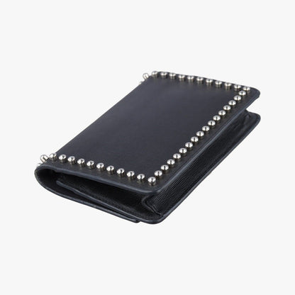 Fendi Carlito Lagerfeld Studs Black Leather Messenger Bag — view 7