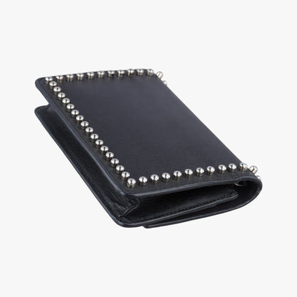 Fendi Carlito Lagerfeld Studs Black Leather Messenger Bag — view 6
