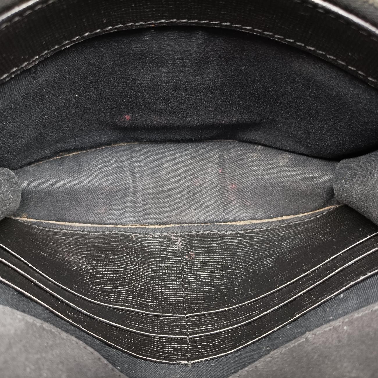Fendi Carlito Lagerfeld Studs Black Leather Messenger Bag — view 9