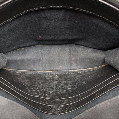 Fendi Carlito Lagerfeld Studs Black Leather Messenger Bag — view 9