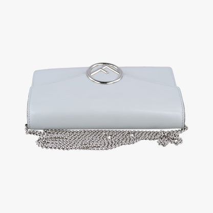 Fendi Is Envelope Gray Leather Messenger Bag — view 8