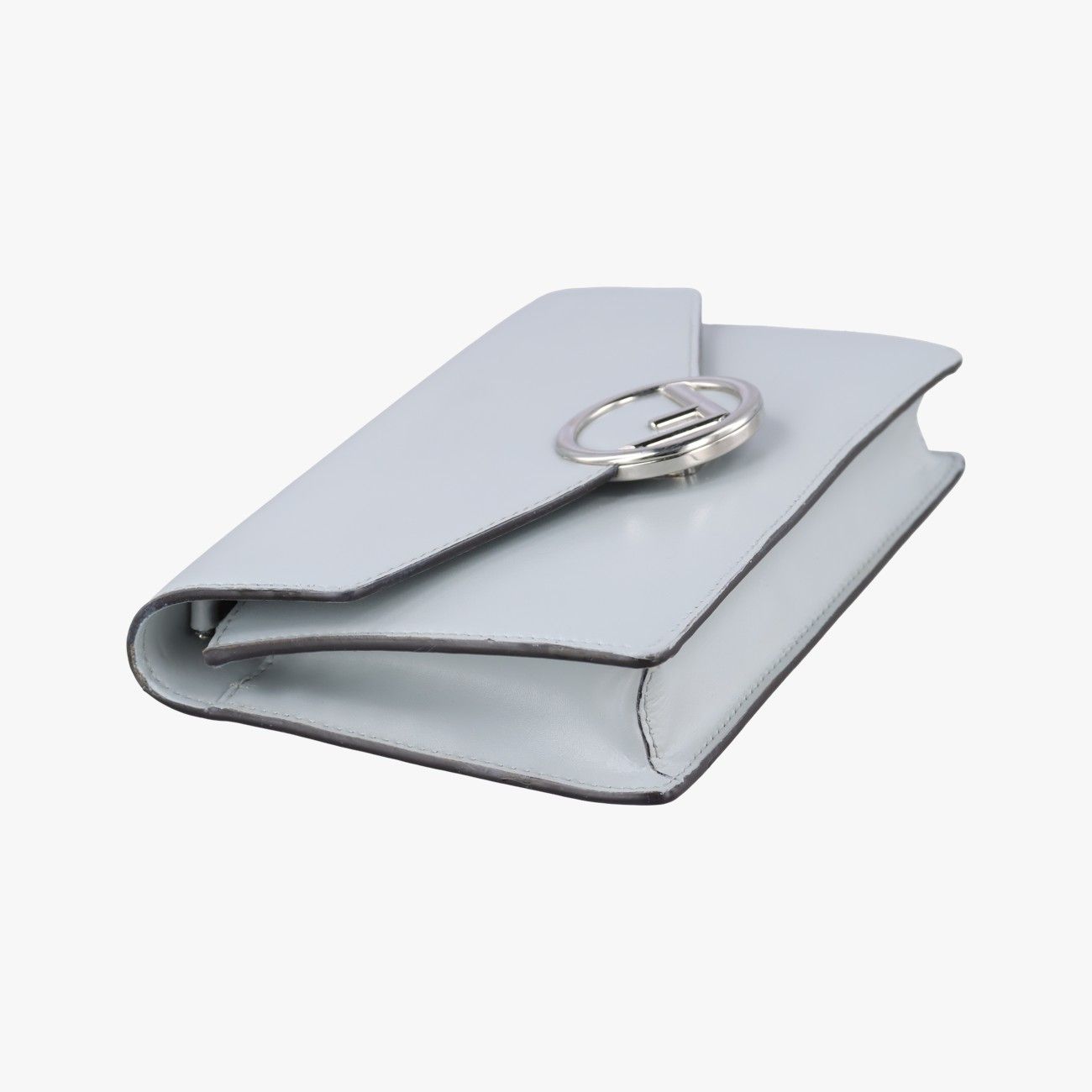 Fendi Is Envelope Gray Leather Messenger Bag — view 5