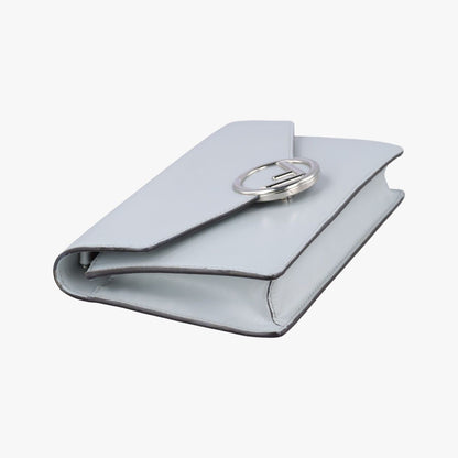 Fendi Is Envelope Gray Leather Messenger Bag — view 5
