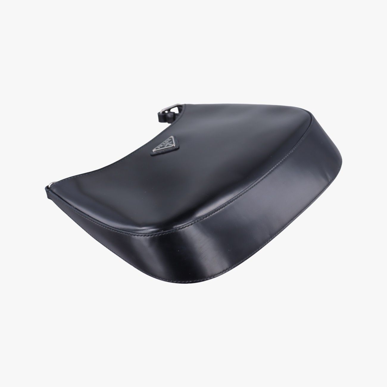 Prada Cles Au Black Brushed Leather Messenger Bag — view 5