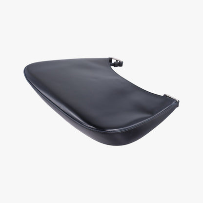 Prada Cles Au Black Brushed Leather Messenger Bag — view 6