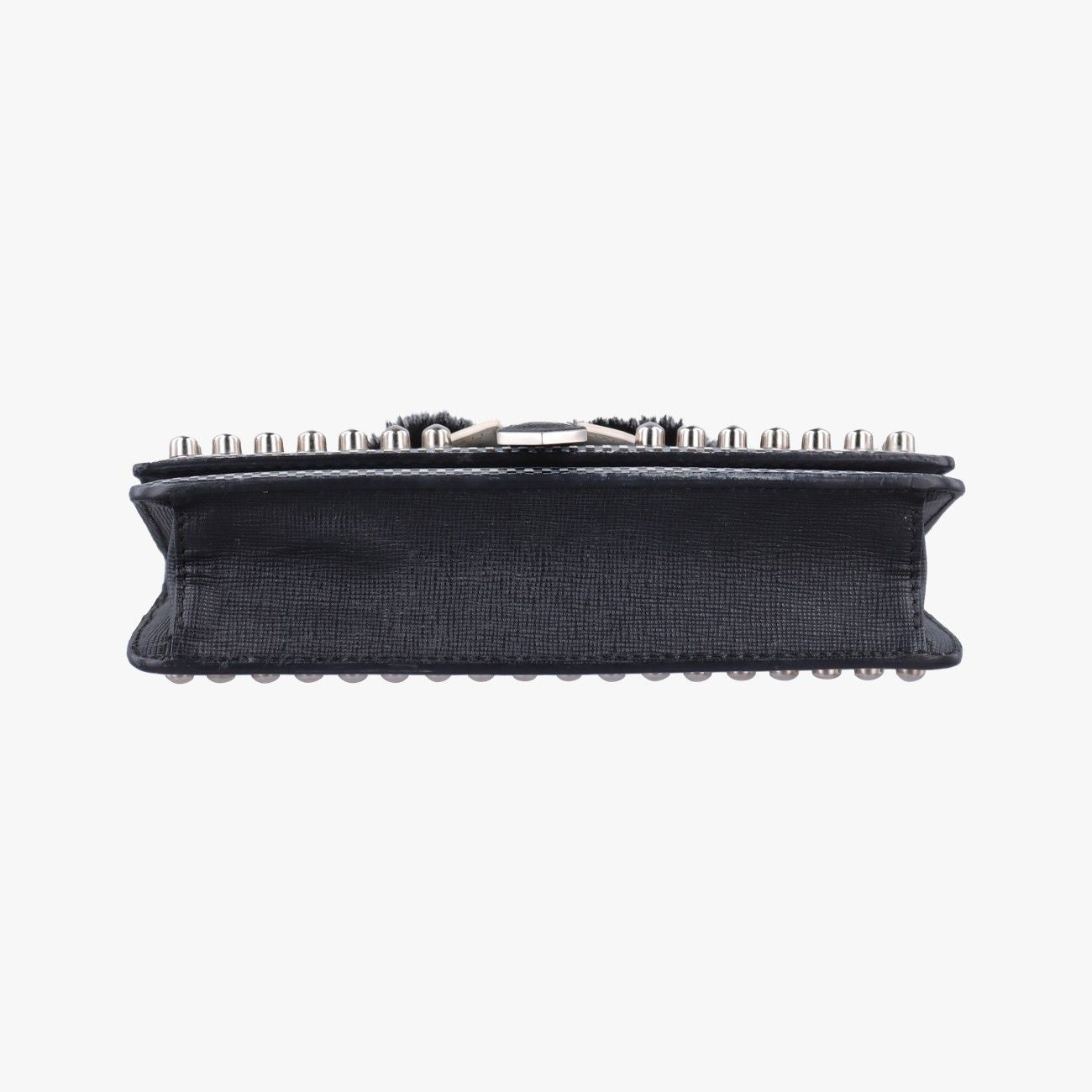 Fendi Carlito Lagerfeld Studs Multicolor Leather Messenger Bag — view 3