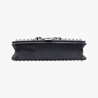 Fendi Carlito Lagerfeld Studs Multicolor Leather Messenger Bag — view 3