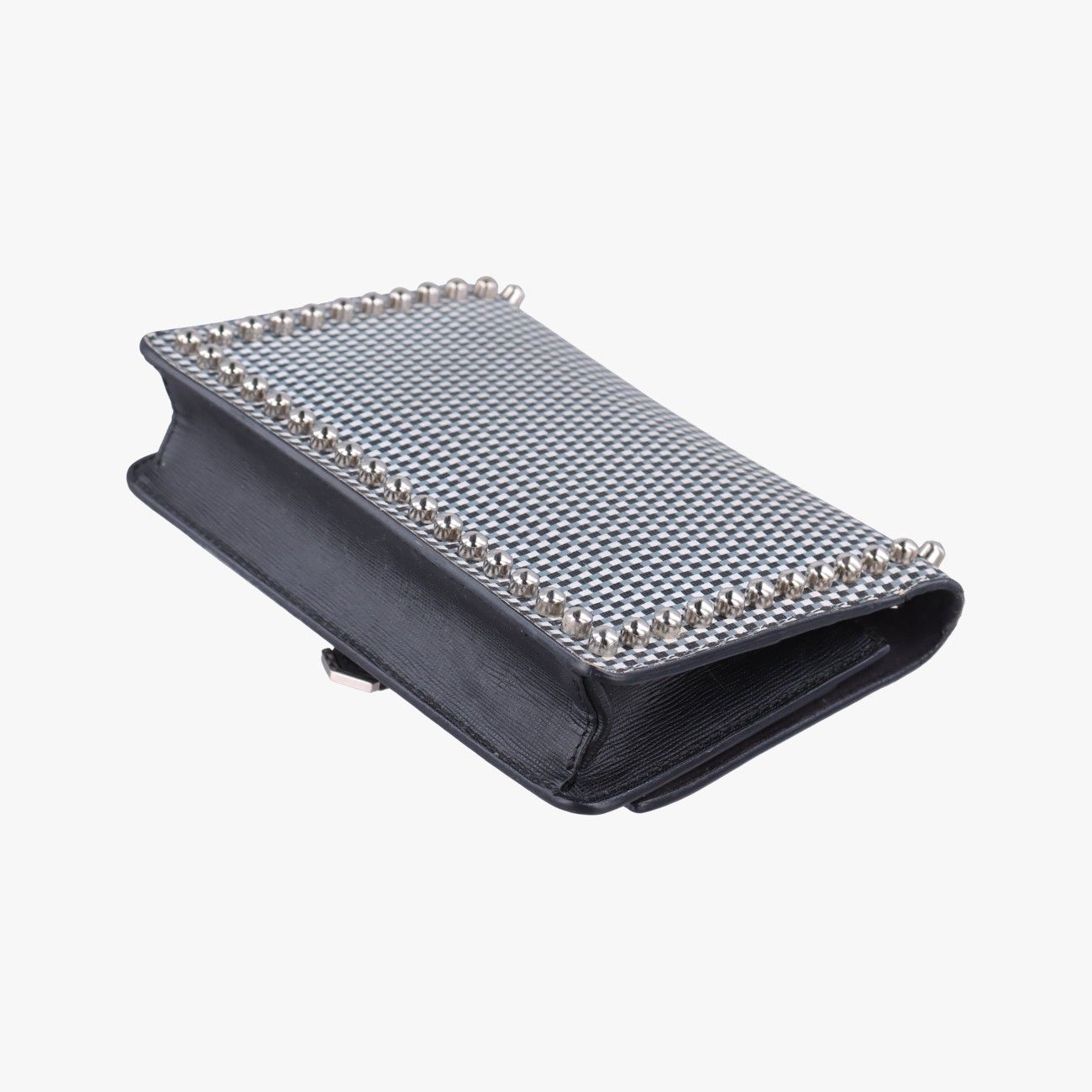 Fendi Carlito Lagerfeld Studs Multicolor Leather Messenger Bag — view 6