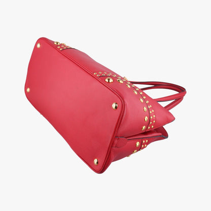 Prada Promenade Studs Red Saffiano Leather 113 10 Messenger Bag — view 4