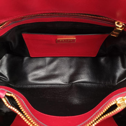 Prada Promenade Studs Red Saffiano Leather 113 10 Messenger Bag — view 9