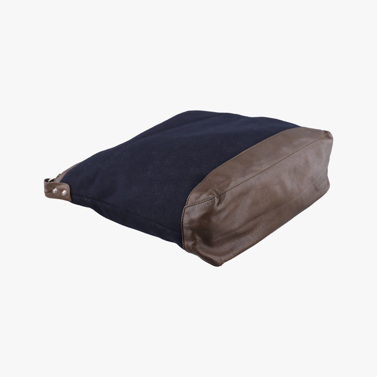 Balenciaga Day Line Navy Brown Canvas Leather .3082 Tote — view 7