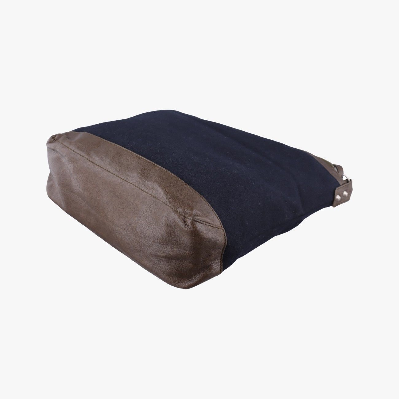 Balenciaga Day Line Navy Brown Canvas Leather .3082 Tote — view 6
